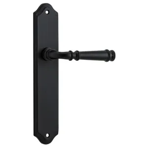 Verona Lever Shouldered Backplate Matt Black by Iver, a Door Hardware for sale on Style Sourcebook