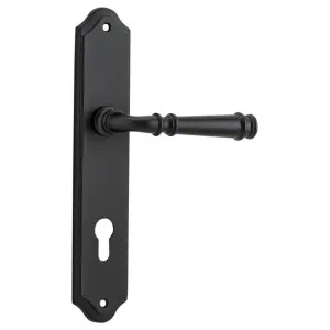 Verona Lever Shouldered Backplate Matt Black by Iver, a Door Hardware for sale on Style Sourcebook