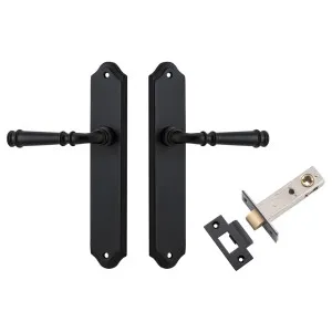 Verona Lever Shouldered Backplate Passage Kit Matt Black by Iver, a Door Hardware for sale on Style Sourcebook
