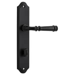 Verona Lever Shouldered Backplate Matt Black by Iver, a Door Hardware for sale on Style Sourcebook