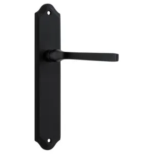 Annecy Lever Shouldered Backplate Matt Black by Iver, a Door Hardware for sale on Style Sourcebook