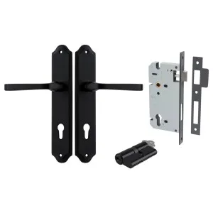 Annecy Lever Shouldered Backplate Entrance Kit w High Security Lock Matt Black by Iver, a Door Hardware for sale on Style Sourcebook