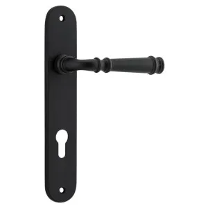 Verona Lever Oval Backplate Matt Black by Iver, a Door Hardware for sale on Style Sourcebook
