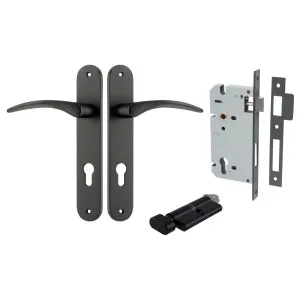 Oxford Lever Oval Backplate Entrance Kit w High Security Lock Matt Black by Iver, a Door Hardware for sale on Style Sourcebook