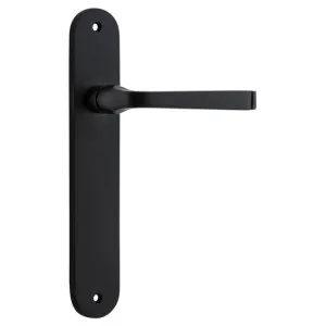 Annecy Lever Oval Backplate Matt Black by Iver, a Door Hardware for sale on Style Sourcebook