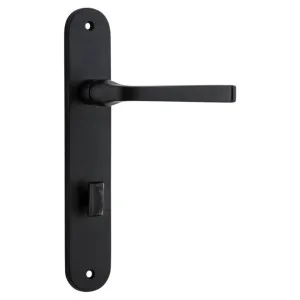 Annecy Lever Oval Backplate Matt Black by Iver, a Door Hardware for sale on Style Sourcebook