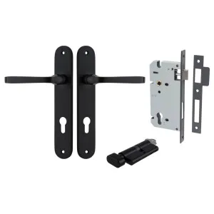 Annecy Lever Oval Backplate Entrance Kit w High Security Lock Matt Black by Iver, a Door Hardware for sale on Style Sourcebook