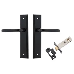 Annecy Lever Stepped Backplate Passage Kit Matt Black by Iver, a Door Hardware for sale on Style Sourcebook