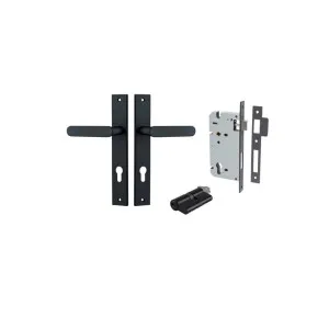 Bronte Lever Rectangular Backplate Entrance Kit w High Security Lock Matt Black by Iver, a Door Hardware for sale on Style Sourcebook