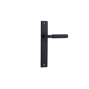Berlin Lever Matt Black Rectangular Backplate by Iver, a Door Hardware for sale on Style Sourcebook