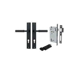 Berlin Lever Rectangular Backplate Entrance Kit w High Security Lock Matt Black by Iver, a Door Hardware for sale on Style Sourcebook