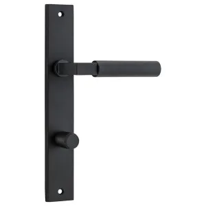 Berlin Lever Matt Black Rectangular Backplate by Iver, a Door Hardware for sale on Style Sourcebook