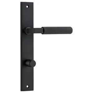Brunswick Lever Matt Black Rectangular Backplate by Iver, a Door Hardware for sale on Style Sourcebook