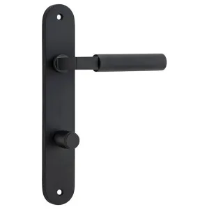 Berlin Lever Matt Black Oval Backplate by Iver, a Door Hardware for sale on Style Sourcebook