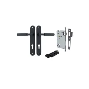 Berlin Lever Oval Backplate Entrance Kit w High Security Lock Matt Black by Iver, a Door Hardware for sale on Style Sourcebook