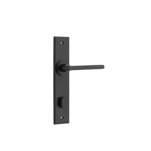 Baltimore Lever Matt Black Chamfered Backplate by Iver, a Door Hardware for sale on Style Sourcebook