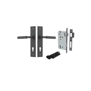 Berlin Lever Chamfered Backplate Entrance Kit w High Security Lock Matt Black by Iver, a Door Hardware for sale on Style Sourcebook