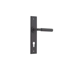 Berlin Lever Matt Black Chamfered Backplate by Iver, a Door Hardware for sale on Style Sourcebook