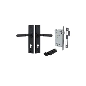 Brunswick Lever Chamfered Backplate Entrance Kit w High Security Lock Matt Black by Iver, a Door Hardware for sale on Style Sourcebook