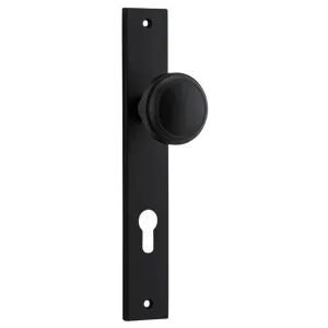 Paddington Knob Rectangular Backplate Matt Black by Iver, a Door Hardware for sale on Style Sourcebook