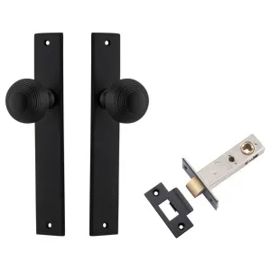 Guildford Knob Rectangular Backplate Passage Kit Matt Black by Iver, a Door Hardware for sale on Style Sourcebook
