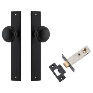 Paddington Knob Rectangular Backplate Passage Kit Matt Black by Iver, a Door Hardware for sale on Style Sourcebook