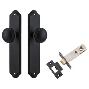 Paddington Knob Shouldered Backplate Passage Kit Matt Black by Iver, a Door Hardware for sale on Style Sourcebook
