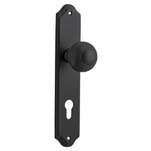 Guildford Knob Shouldered Backplate Matt Black by Iver, a Door Hardware for sale on Style Sourcebook