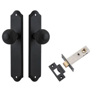 Guildford Knob Shouldered Backplate Passage Kit Matt Black by Iver, a Door Hardware for sale on Style Sourcebook