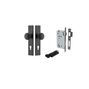 Paddington Knob Chamfered Backplate Entrance Kit w High Security Lock Matt Black by Iver, a Door Hardware for sale on Style Sourcebook