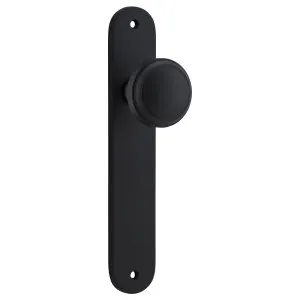 Paddington Knob Oval Backplate Matt Black by Iver, a Door Hardware for sale on Style Sourcebook