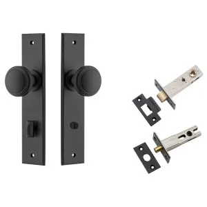 Paddington Knob Chamfered Backplate Privacy Kit w Privacy Turn Matt Black by Iver, a Door Hardware for sale on Style Sourcebook