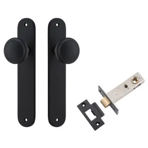 Paddington Knob Oval Backplate Passage Kit Matt Black by Iver, a Door Hardware for sale on Style Sourcebook