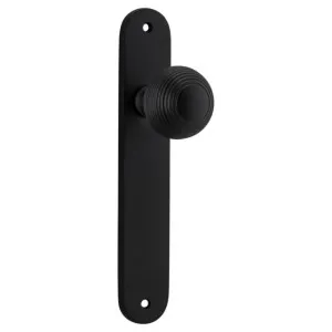 Guildford Knob Oval Backplate Matt Black by Iver, a Door Hardware for sale on Style Sourcebook
