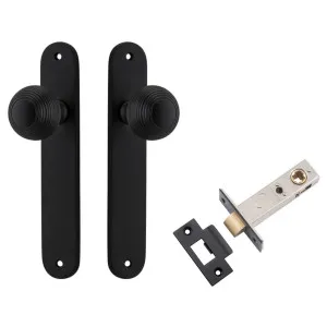 Guildford Knob Oval Backplate Passage Kit Matt Black by Iver, a Door Hardware for sale on Style Sourcebook