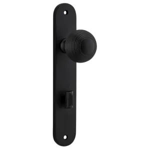 Guildford Knob Oval Backplate Matt Black by Iver, a Door Hardware for sale on Style Sourcebook
