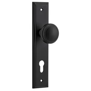 Paddington Knob Stepped Backplate Matt Black by Iver, a Door Hardware for sale on Style Sourcebook