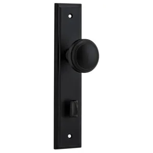 Paddington Knob Stepped Backplate Matt Black by Iver, a Door Hardware for sale on Style Sourcebook