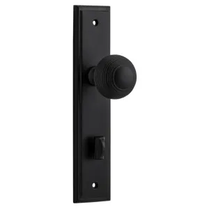 Guildford Knob Stepped Backplate Matt Black by Iver, a Door Hardware for sale on Style Sourcebook