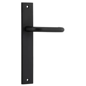 Oslo Lever Rectangular Backplate Matt Black by Iver, a Door Hardware for sale on Style Sourcebook