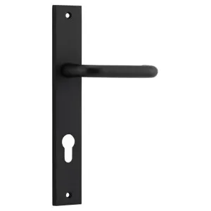 Oslo Lever Rectangular Backplate Matt Black by Iver, a Door Hardware for sale on Style Sourcebook