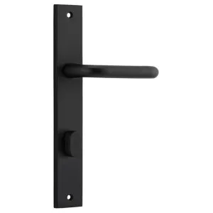 Oslo Lever Rectangular Backplate Matt Black by Iver, a Door Hardware for sale on Style Sourcebook