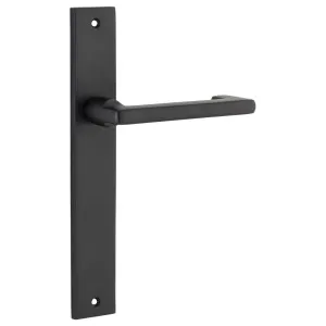 Baltimore Return Lever Rectangular Backplate Matt Black by Iver, a Door Hardware for sale on Style Sourcebook