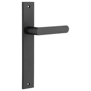 Osaka Lever Rectangular Backplate Matt Black by Iver, a Door Hardware for sale on Style Sourcebook