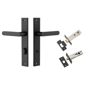 Osaka Lever Rectangular Backplate Privacy Kit w Privacy Turn Matt Black by Iver, a Door Hardware for sale on Style Sourcebook