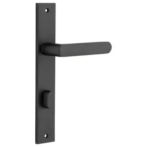 Osaka Lever Rectangular Backplate Matt Black by Iver, a Door Hardware for sale on Style Sourcebook