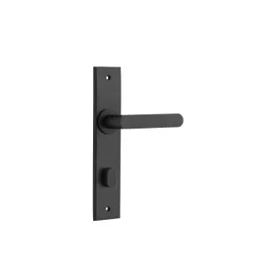 Osaka Lever Matt Black Chamfered Backplate by Iver, a Door Hardware for sale on Style Sourcebook