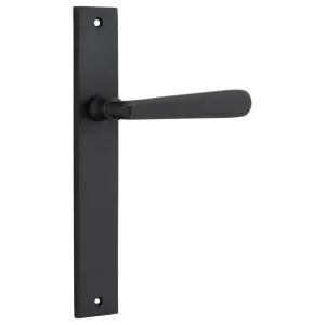 Copenhagen Lever Matt Black Rectangular Backplate by Iver, a Door Hardware for sale on Style Sourcebook