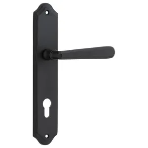 Copenhagen Lever Shouldered Backplate Matt Black by Iver, a Door Hardware for sale on Style Sourcebook