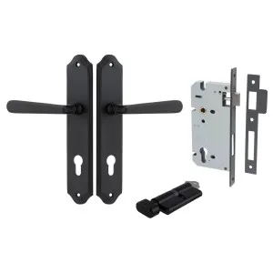 Copenhagen Lever Shouldered Backplate Entrance Kit w High Security Lock Matt Black by Iver, a Door Hardware for sale on Style Sourcebook